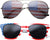 2 Pair Combo Patriotic American US Flag Sunglasses