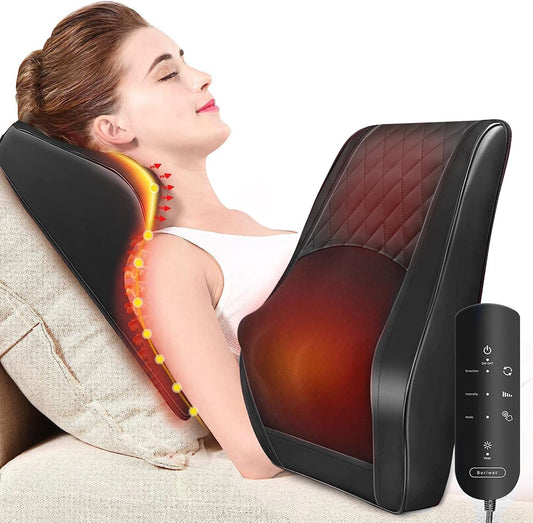 Back Massager with Heat, Massagers, 3D Kneading Massage Pillow for Back, Neck, Shoulder, Leg Pain Relief, Gifts for Men Women Mom Dad, Stress Relax at Home Office and Car