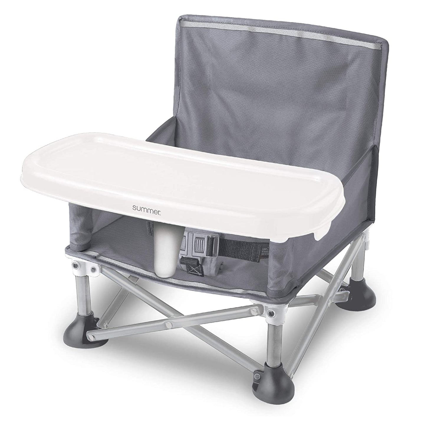 Pop âN Sit Portable Booster Chair, Gray - Booster Seat for Indoor/Outdoor Use - Fast, Easy & Compact Fold