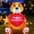 4 Ft Valentine's Day Inflatable Outdoor Teddy Bear Holds Love Heart LED Lighted