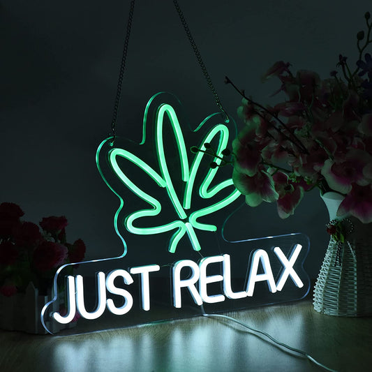 Neon Sign Just Relax LED Neon Lights Signs for Wall Decoration