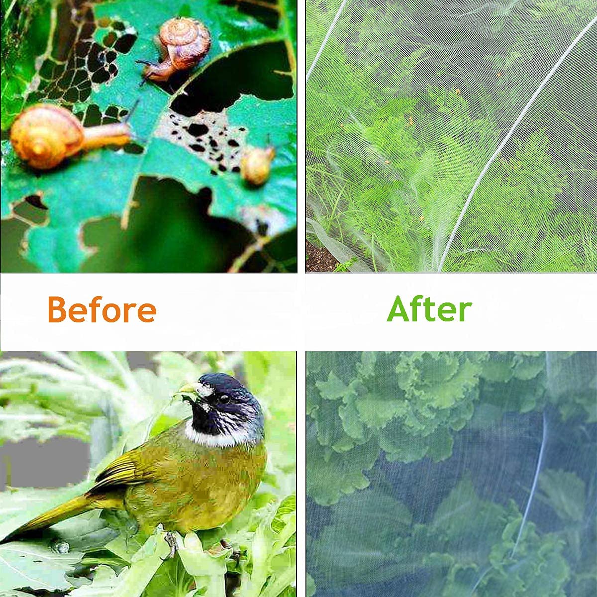Ultra Fine Garden Mesh Netting, 6.6 x 9.9FT Bird Screen Barrier Netting, Thicken Plant Covers