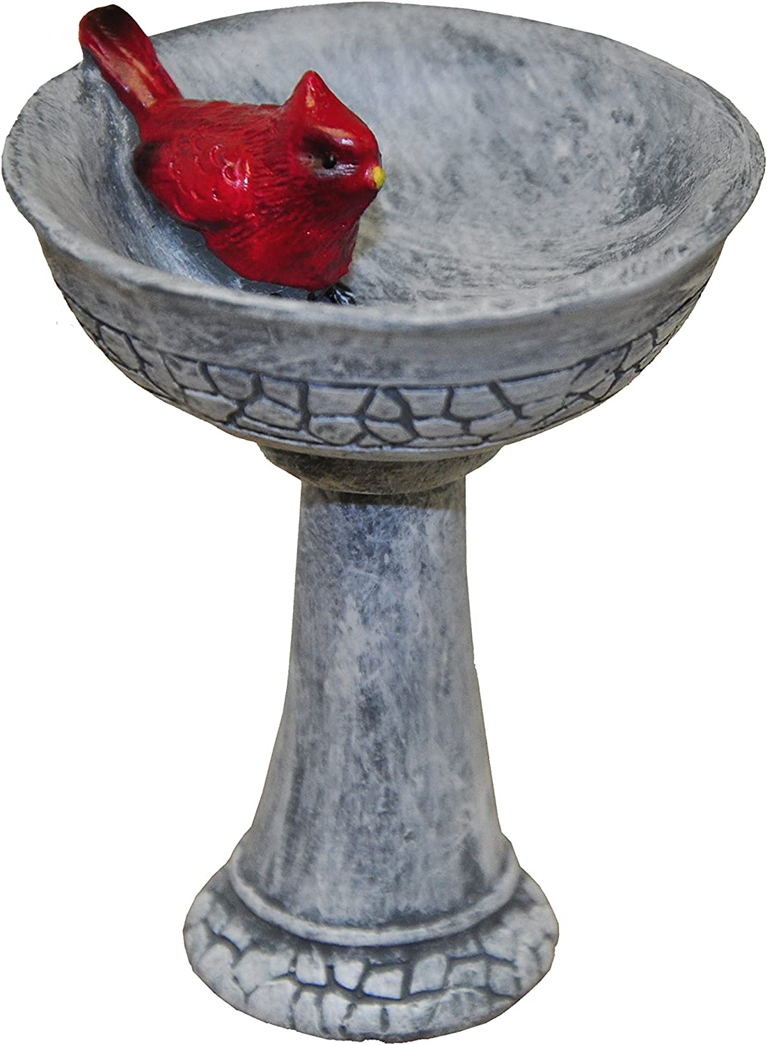 Fairy Garden Miniature, Cardinal Birdbath Pick