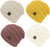 4 Pcs Winter Hats for Women Cable Knit Beanie Soft Thick, C White, beige, yellow & pink