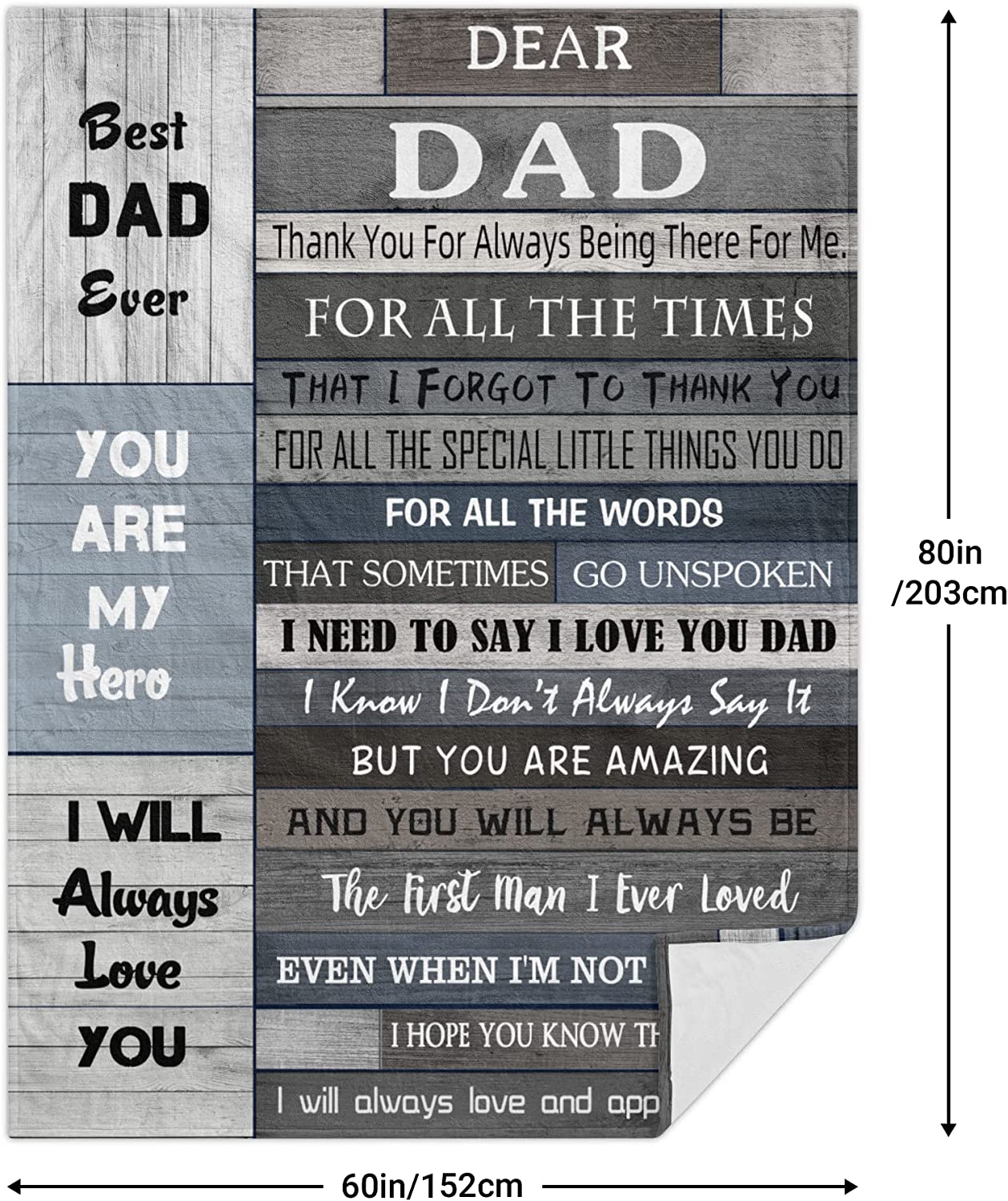 Fathers Day from Daughter/Son Gifts for Dad, Best Dad Ever Gifts, Who Wants Nothing Blanket 60X50in