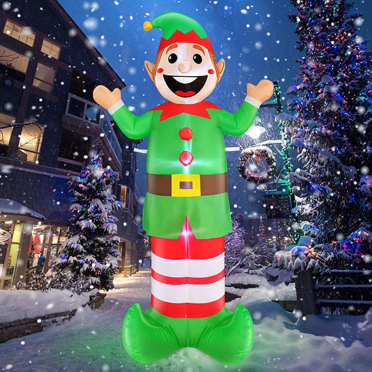 6 Ft Christmas Inflatables Elf w/  LEDs