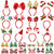 24 Pieces Christmas Glasses Frame and Headbands Set with 24 Cute Designs Exquisite Decoration Accessories for Christmas Parties Holiday Favors and Photo Booth