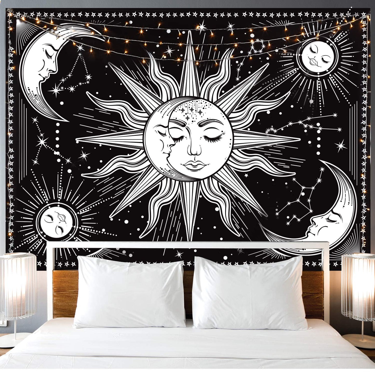 Wall Hanging Moon Tapestry Wall Art for Bedroom, Living Room, Dorm Decor