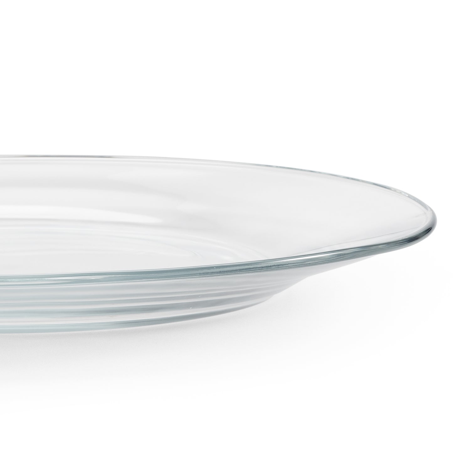 Set of 12 Round Glass Dinner Plates