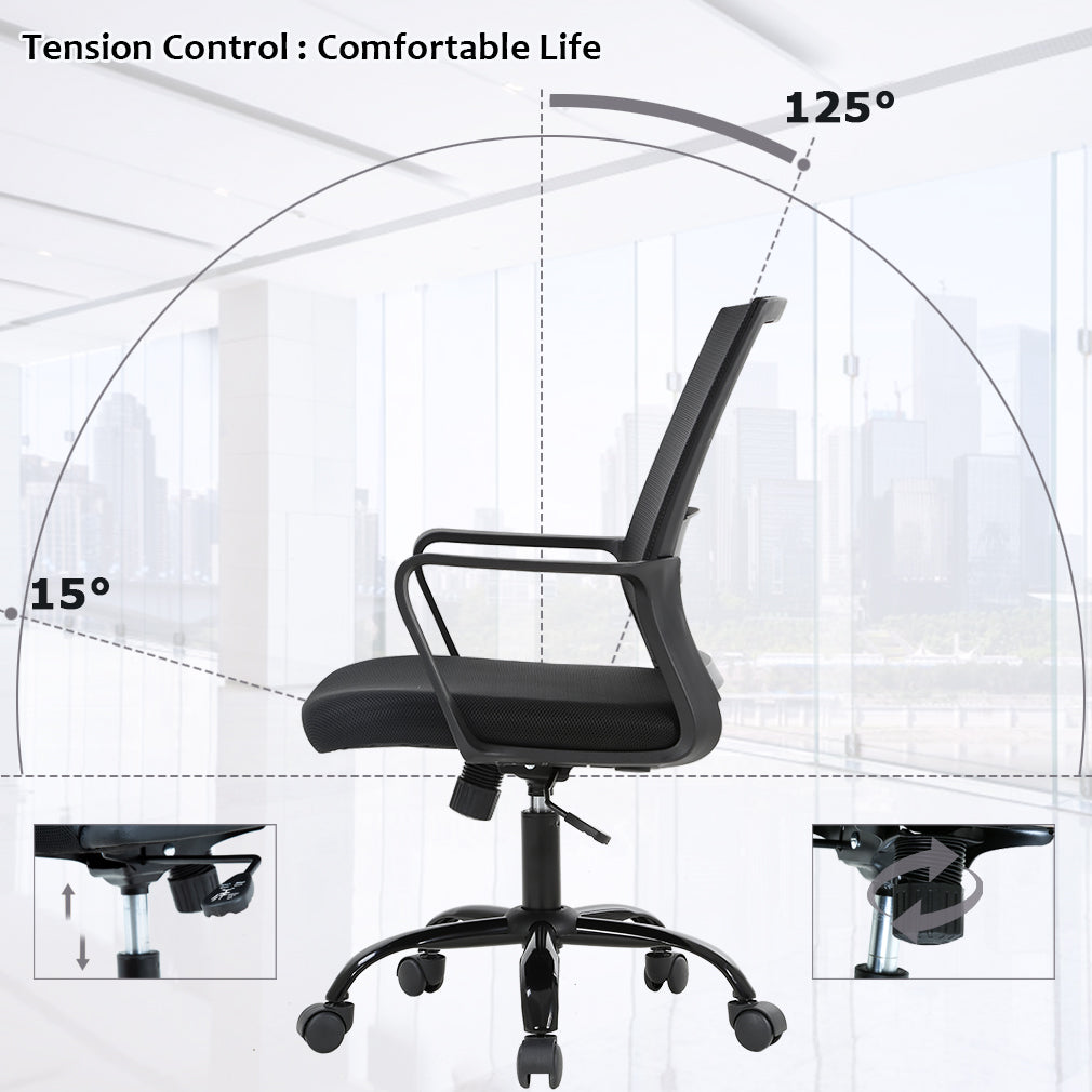 Executive Chair w/ Lumbar Support & Swivel, 250 lb. Capacity