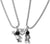 2 Pcs Stainless Steel Couples Necklaces -Spaceman Magnetic Matching Necklace