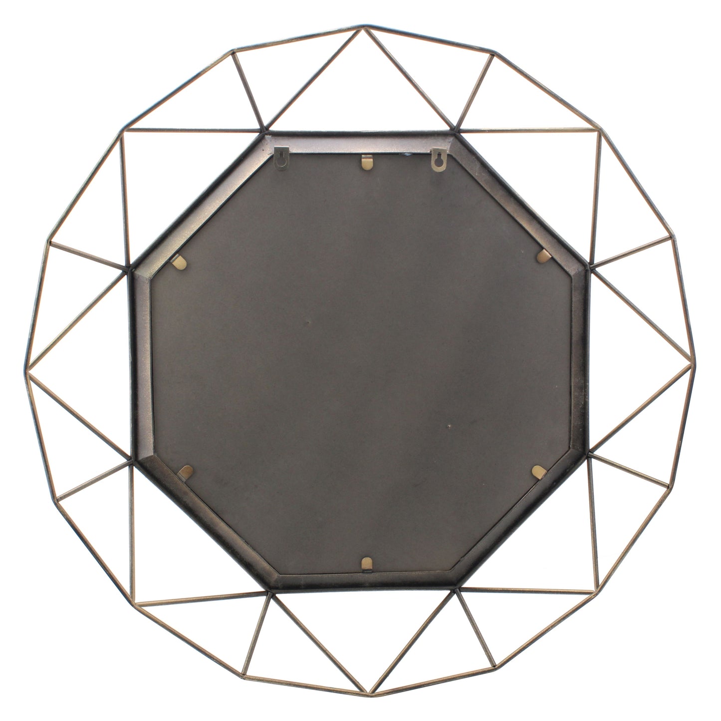 28.3"  Modern Geometric Metal Wall Mirror