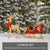 Christmas 4ft Reindeer & Sleigh Set w/ 205 LED Lights Decoration