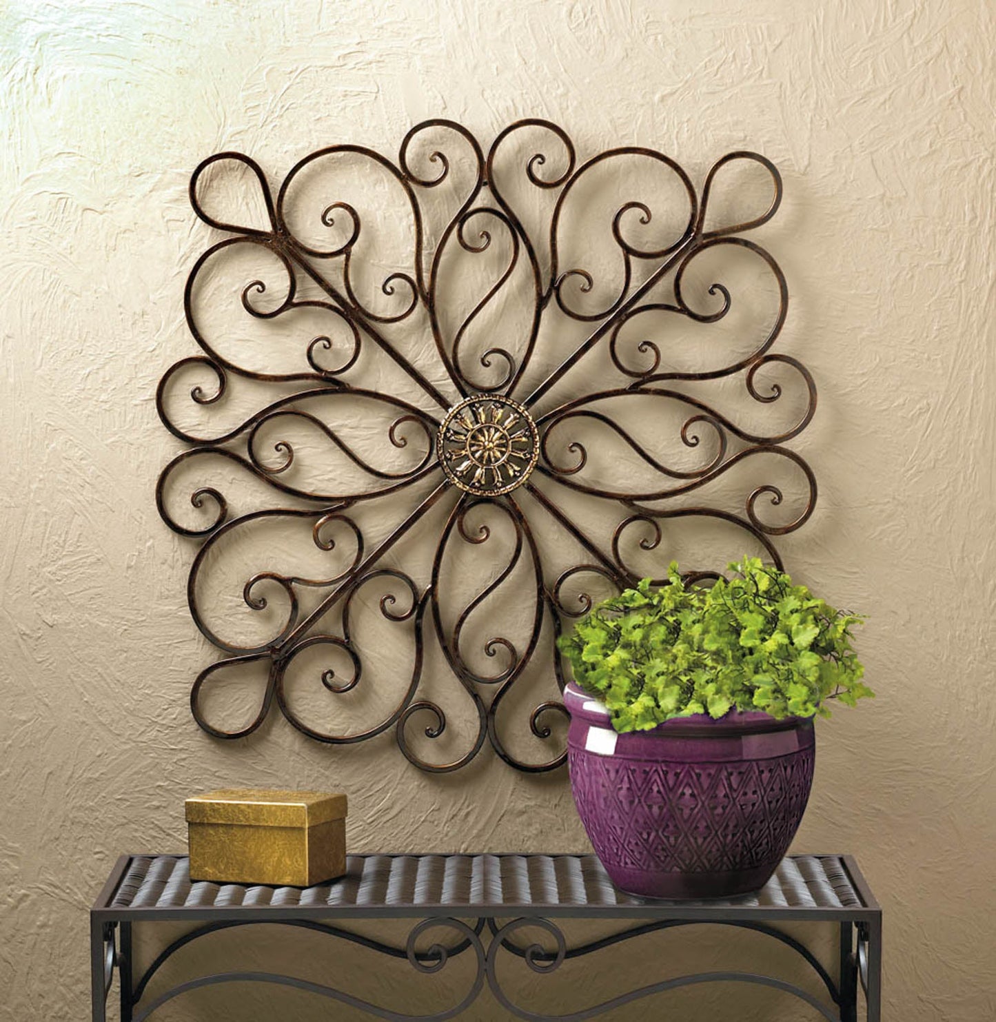 IRON SCROLLWORK WALL DECOR