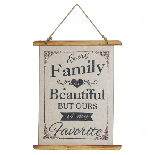 BEAUTIFUL FAMILY LINEN WALL ART