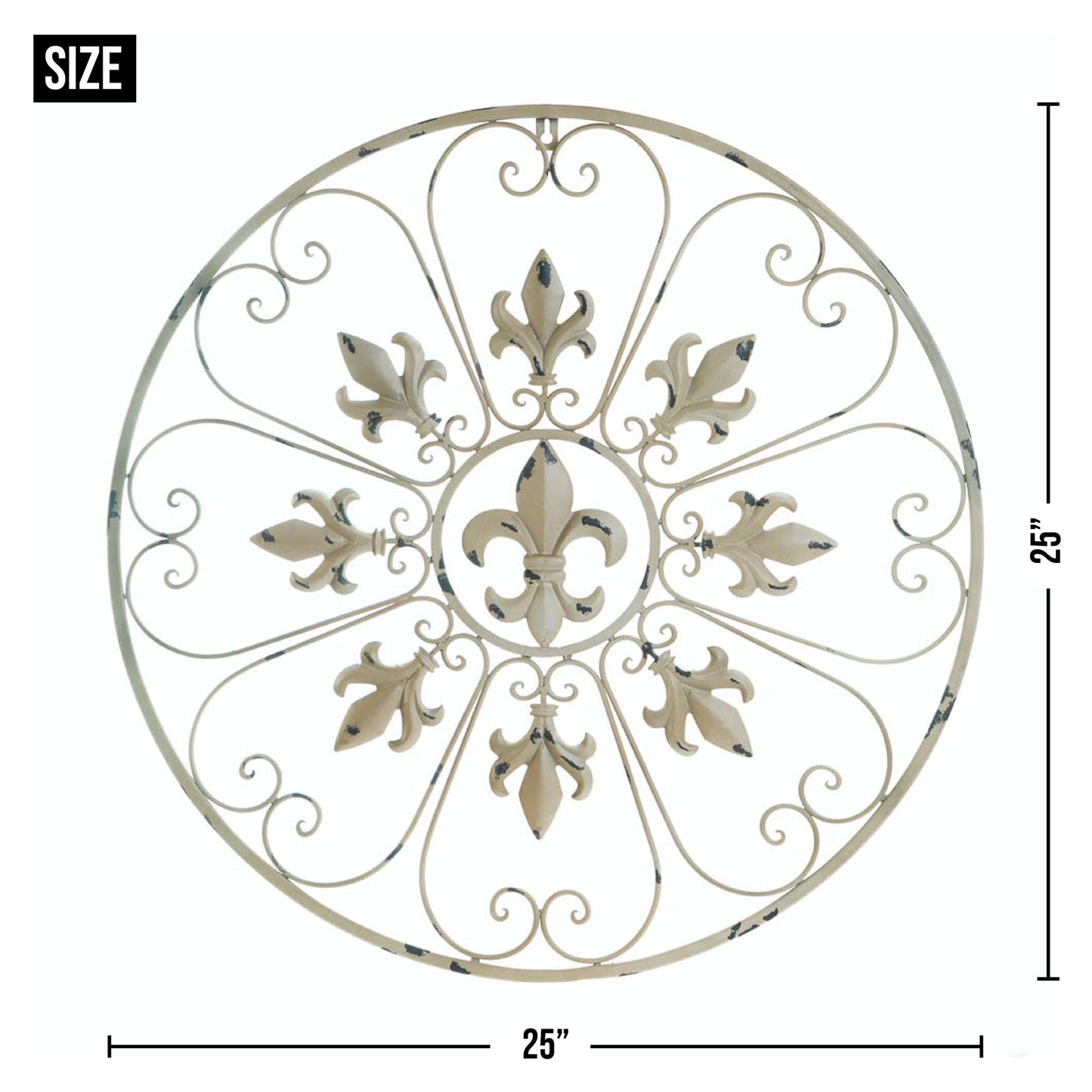 CIRCULAR FLEUR DE LIS WALL DECOR