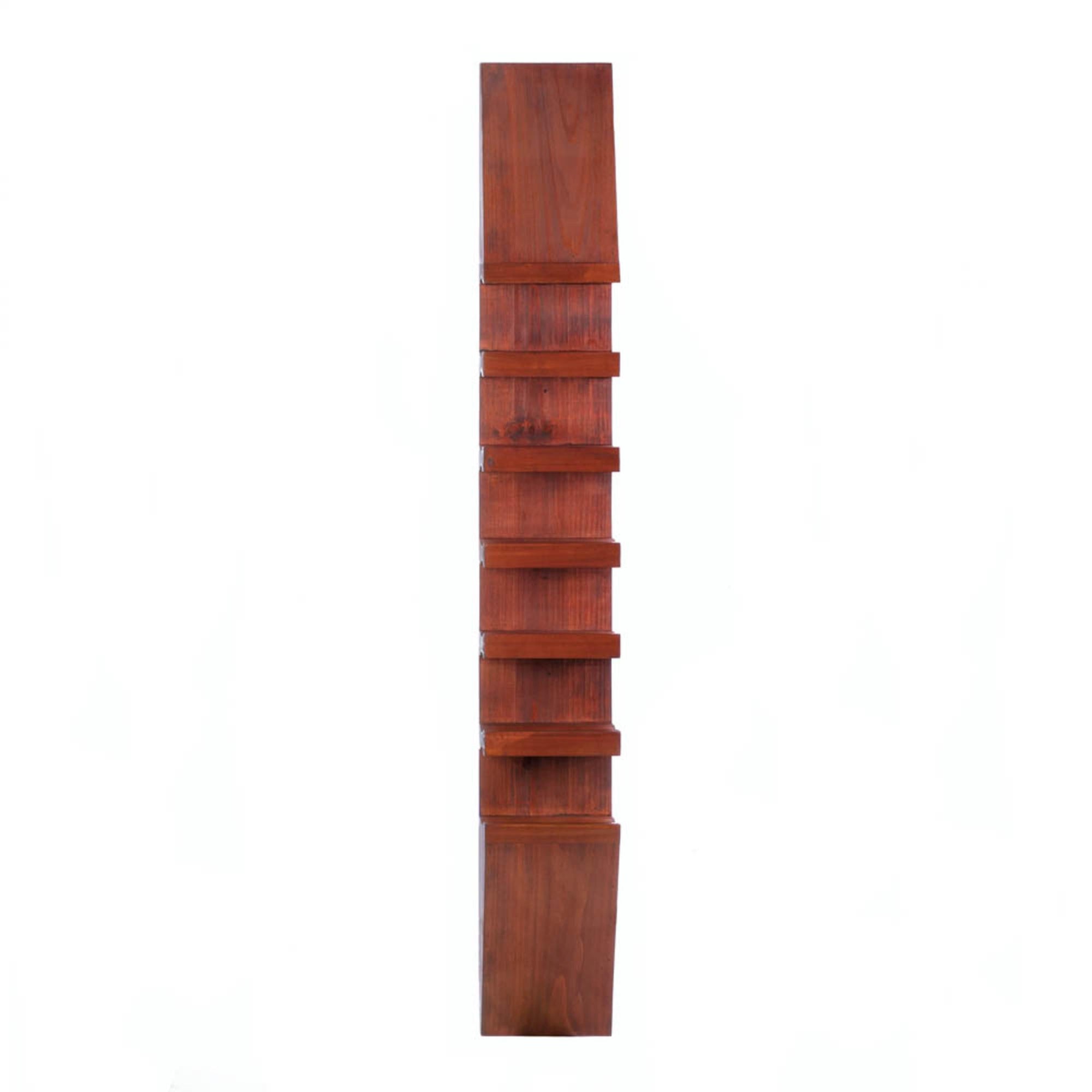 SLEEK WOODEN WINE WALL RACK