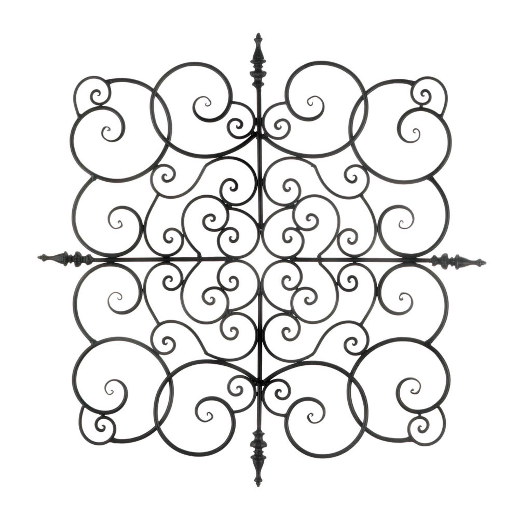 SQUARE FLEUR-DE-LIS WALL PLAQUE