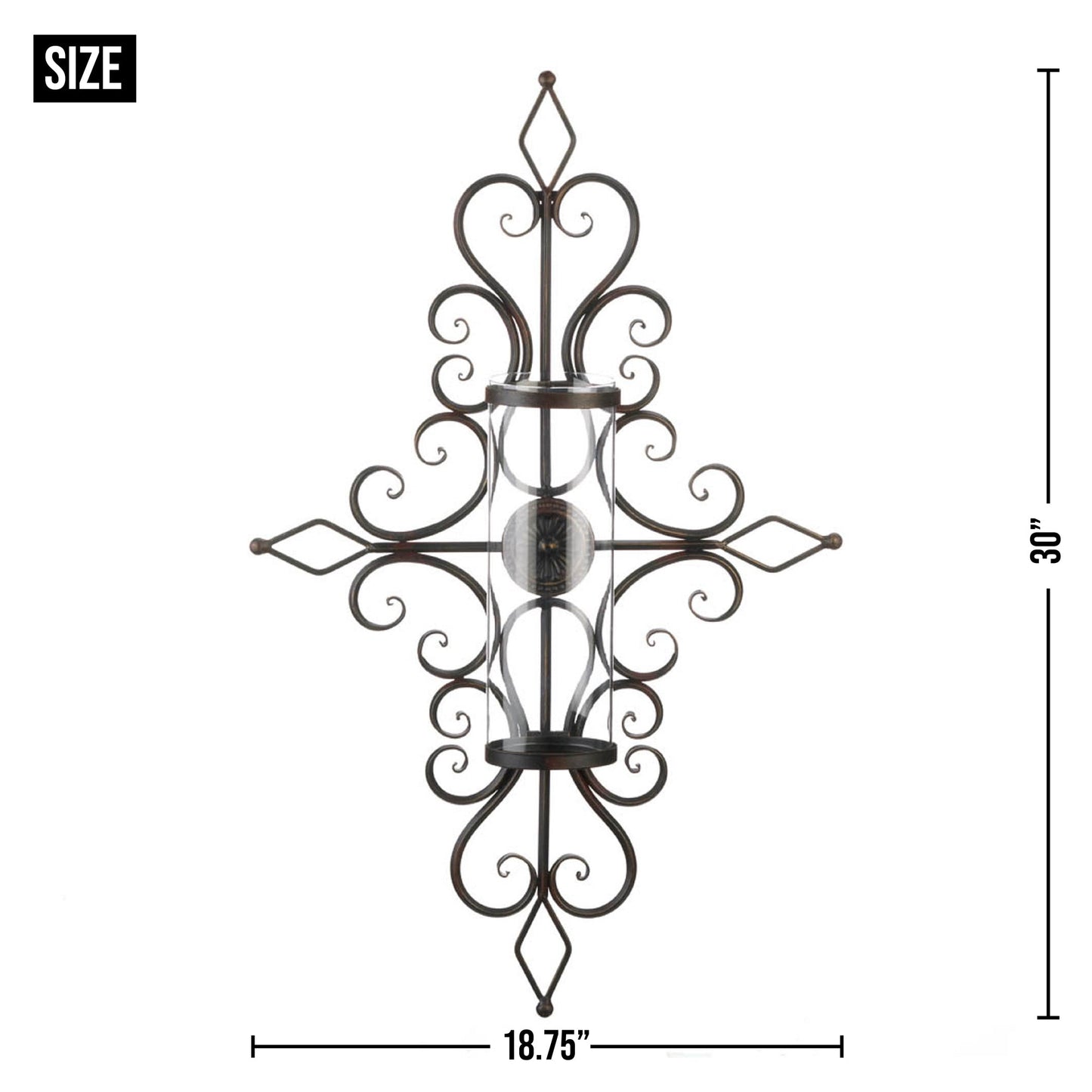 FLOURISHED CANDLE WALL SCONCE