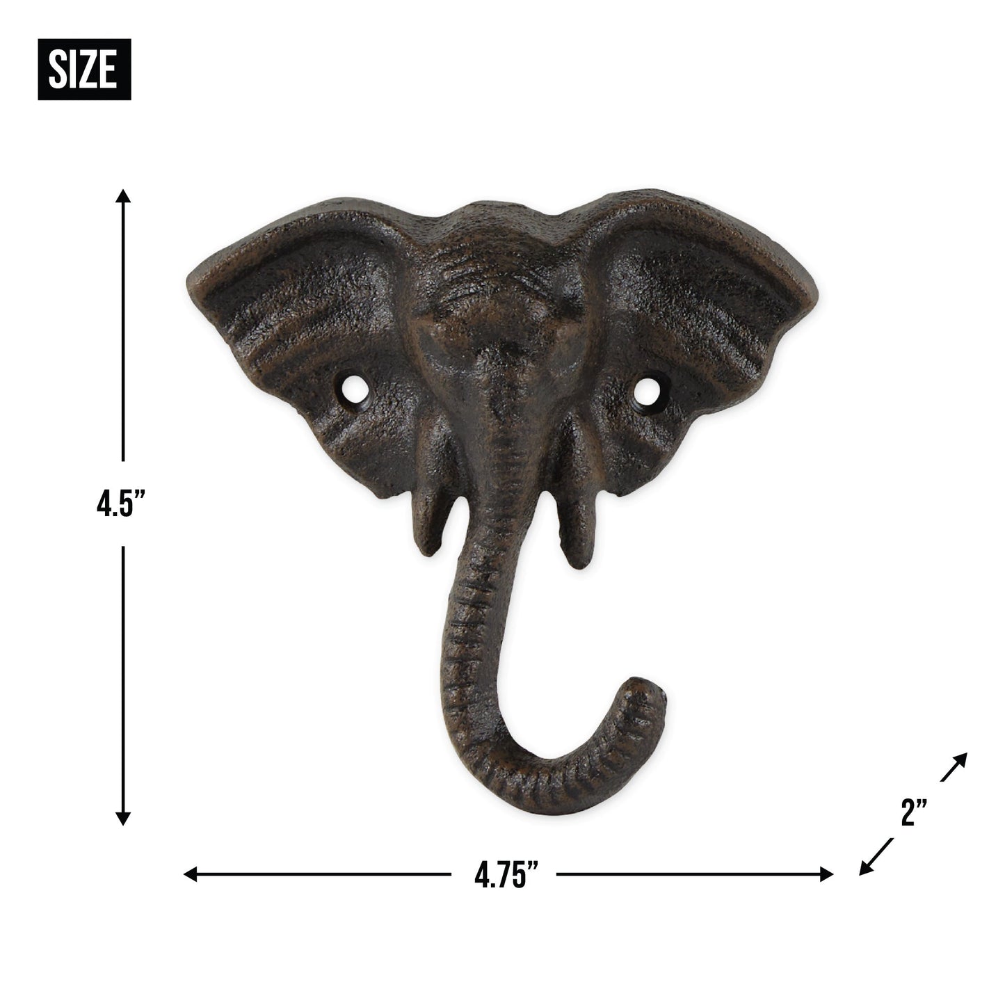 Elephant Wall Hook Set of 2