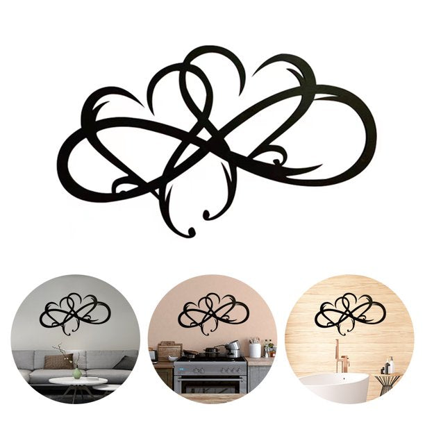 Metal Infinity Heart Hang Art Sculpture for Home Decoration