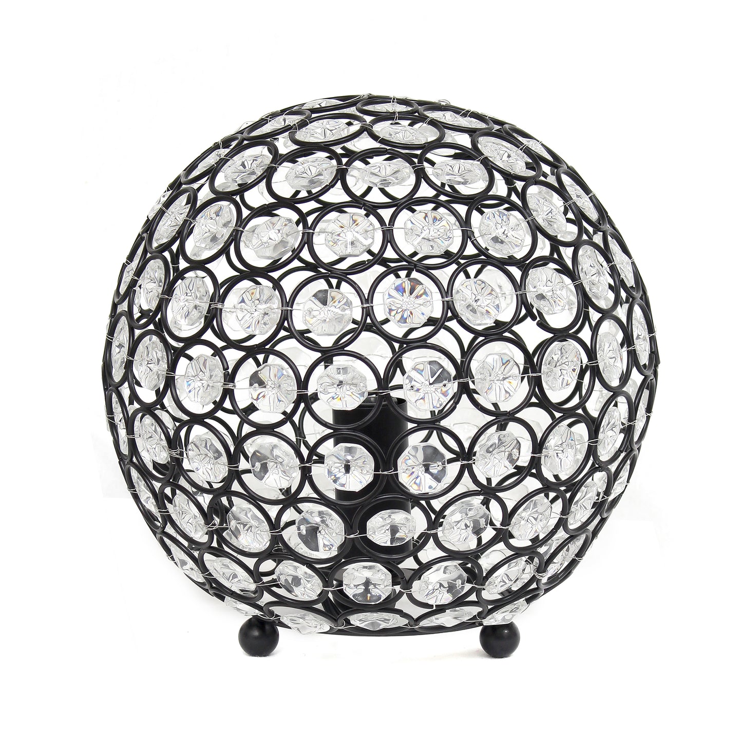 Elegant Designs Elipse 8 Inch Crystal Ball Sequin Table Lamp