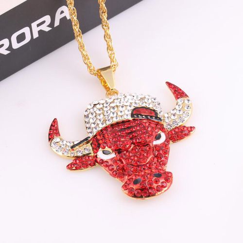 Vintage Hip Hop Bull Skull Necklace for Men