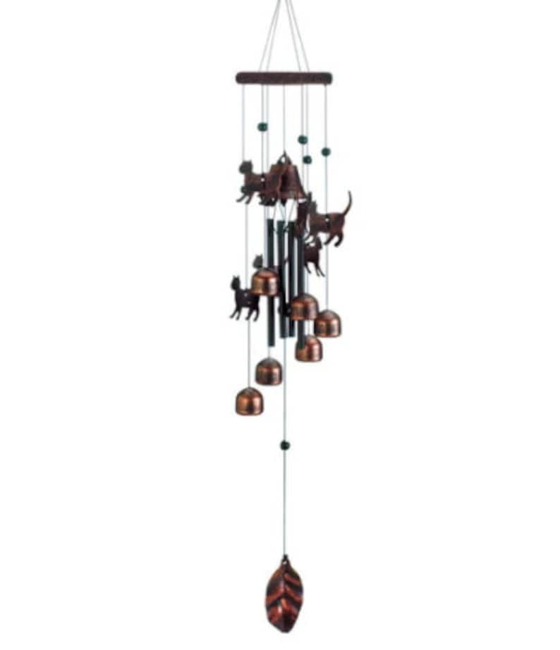 26 Bronze Cats  Wind Chimes