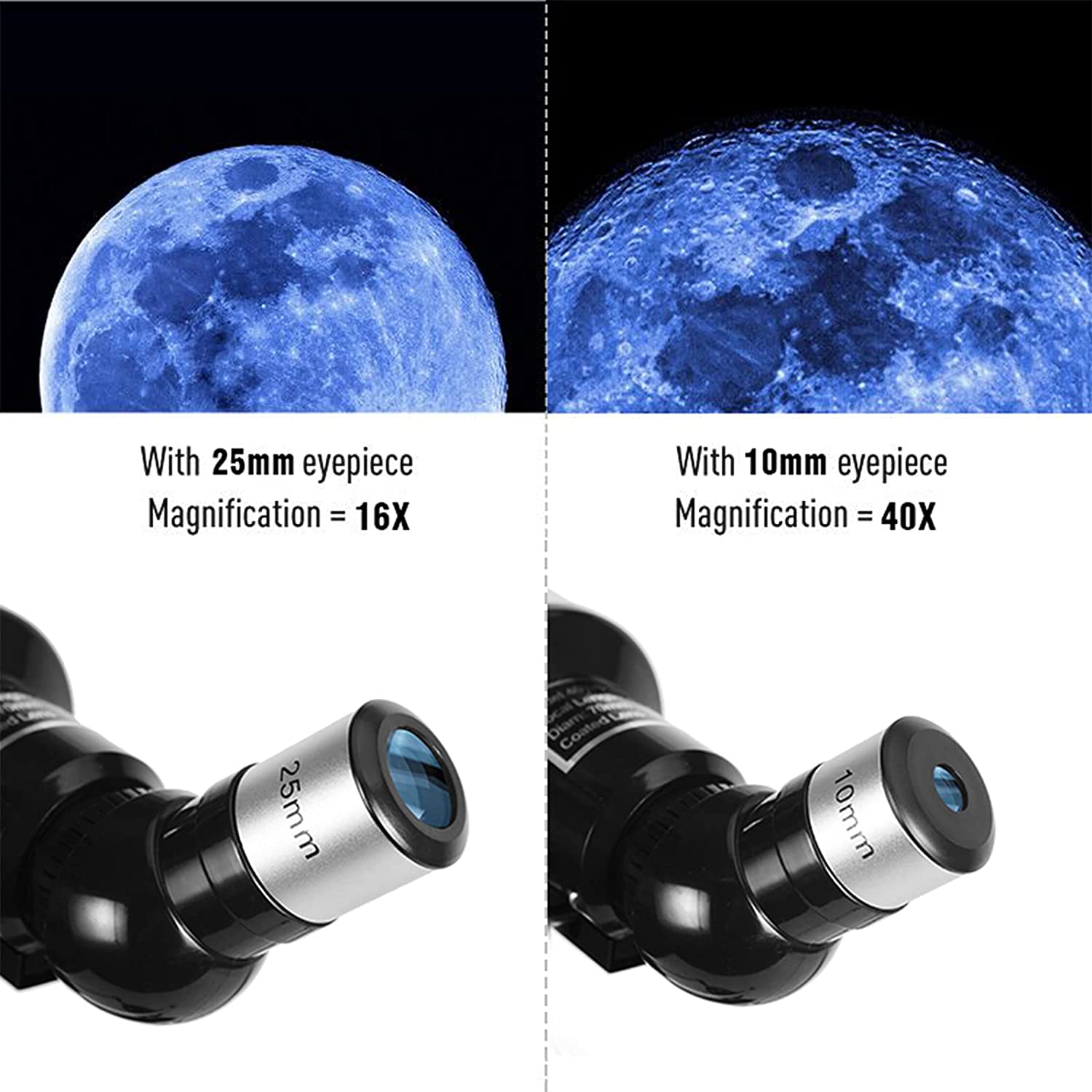 Telescope for Kids Beginners Adults, 70mm Refractor Telescope / Adjustable Tripod