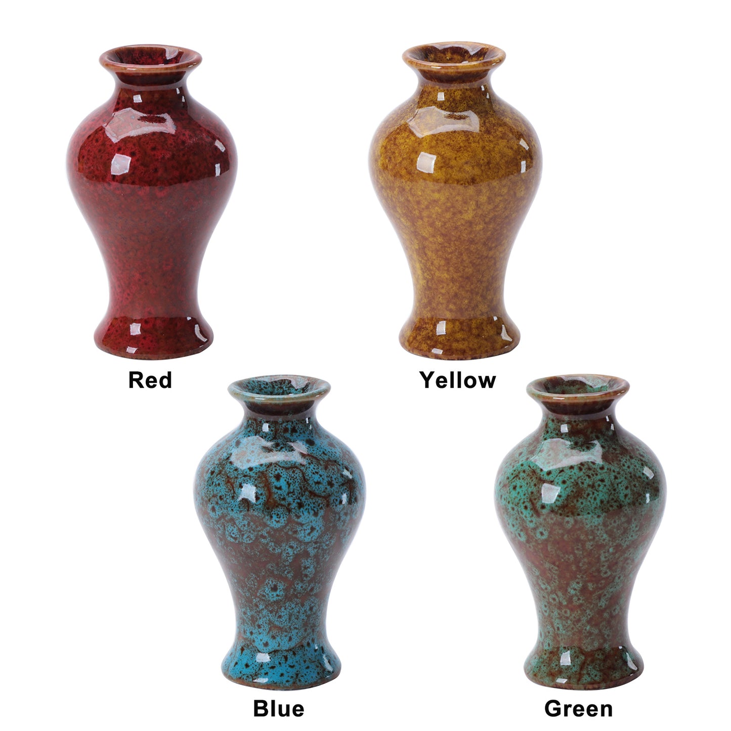 Ceramics Flower Vases 10.5cm Glazed Special Design  for Home Decoration