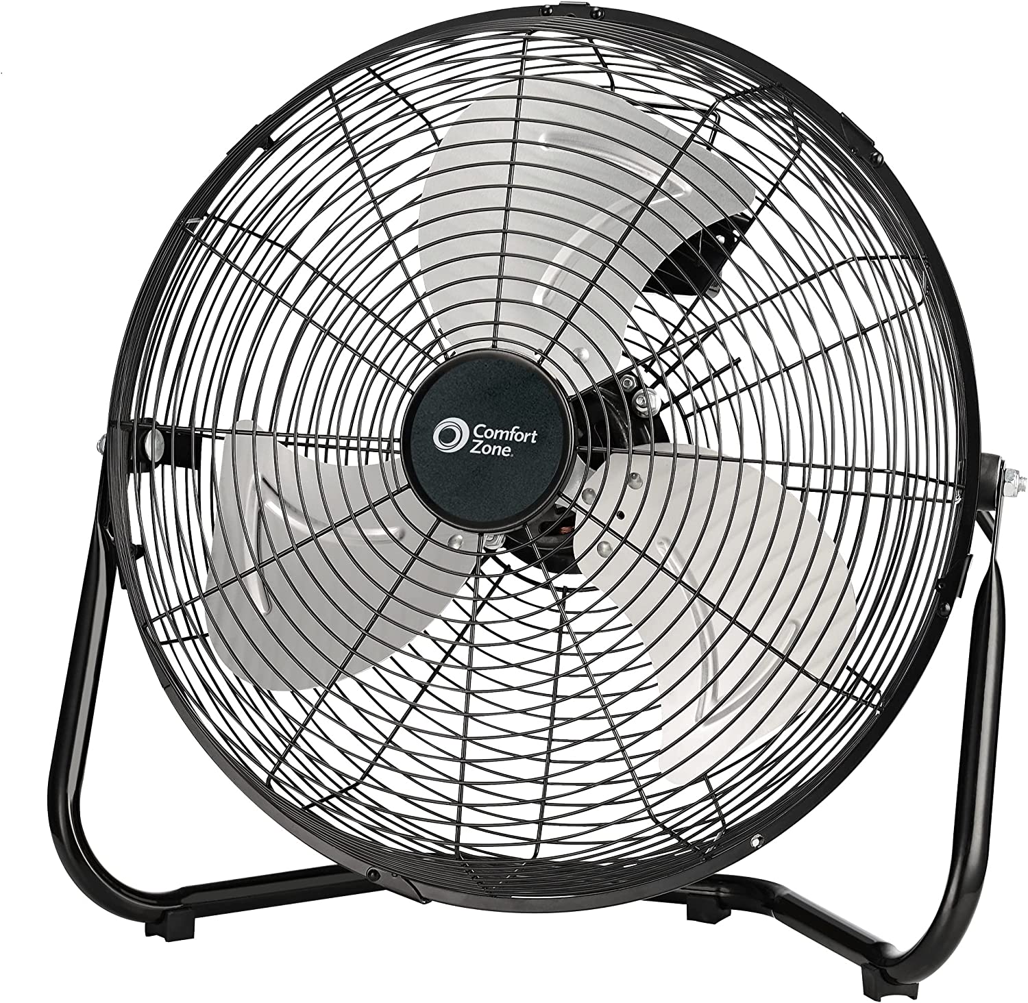 12-inch High-Velocity 3-Speed Floor Fan w/ 180-Degree Tilt, Black