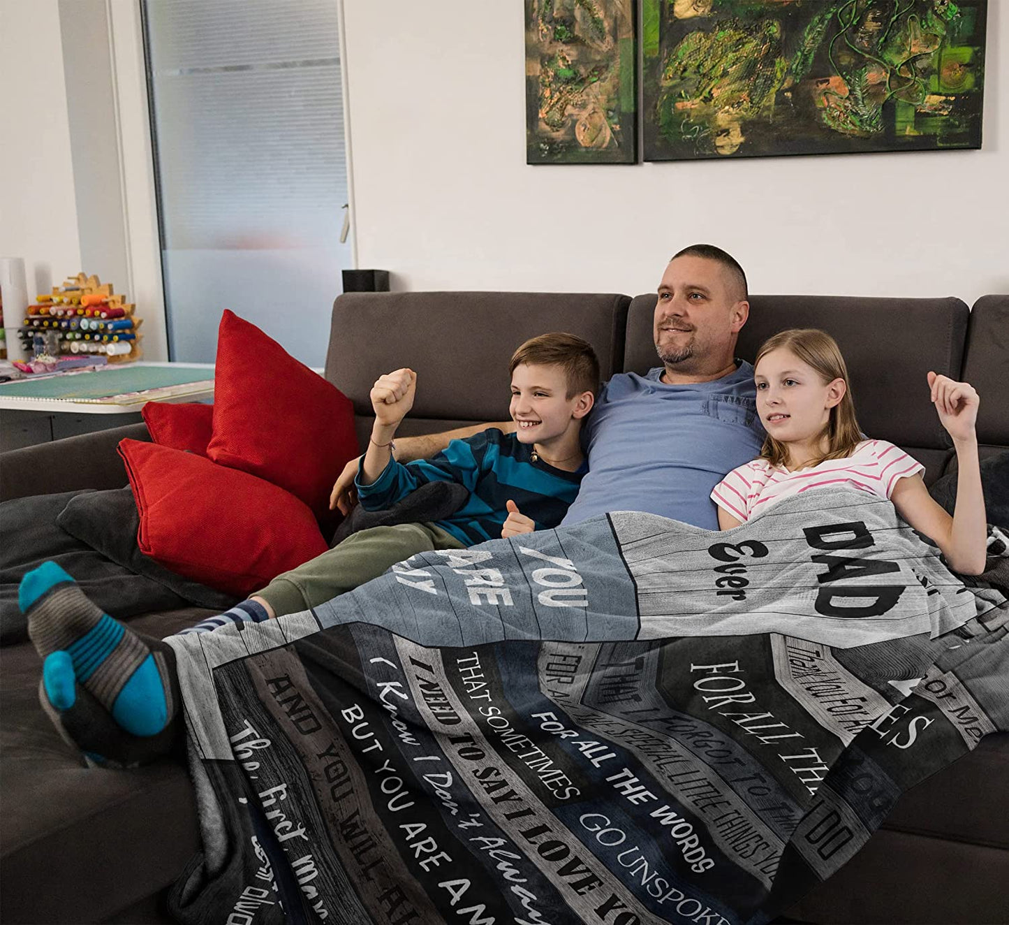 Fathers Day from Daughter/Son Gifts for Dad, Best Dad Ever Gifts, Who Wants Nothing Blanket 60X50in