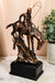 Native Indian Warrior Hunter w/ Rifle & Rope On Horse Figurine