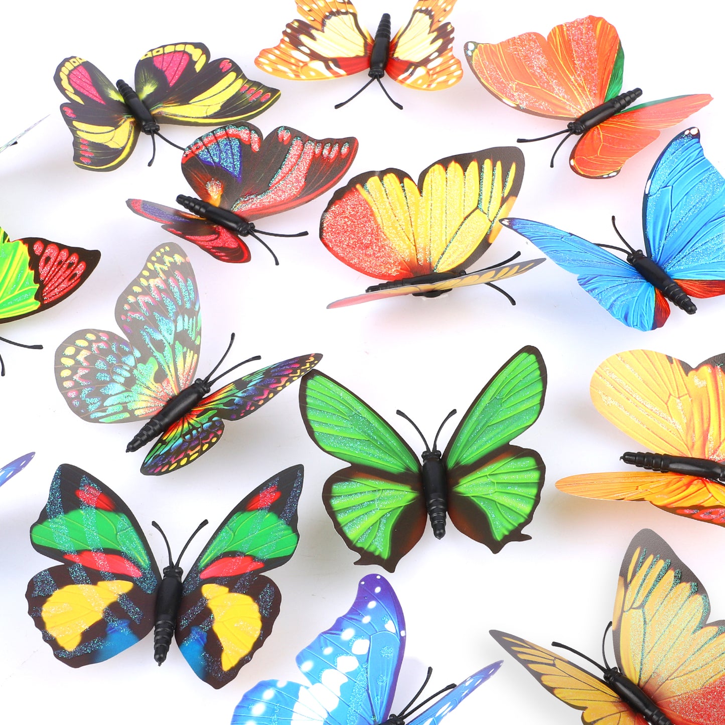 12Pcs Luminous 3D Butterfly Wall Stickers w/ Led Lights