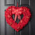 19.2 x 17.7 Inches Fabric Valentine's Heart Wreath Hanging Decoration