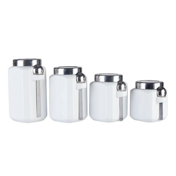 4-Piece Canister Set, Arctic White