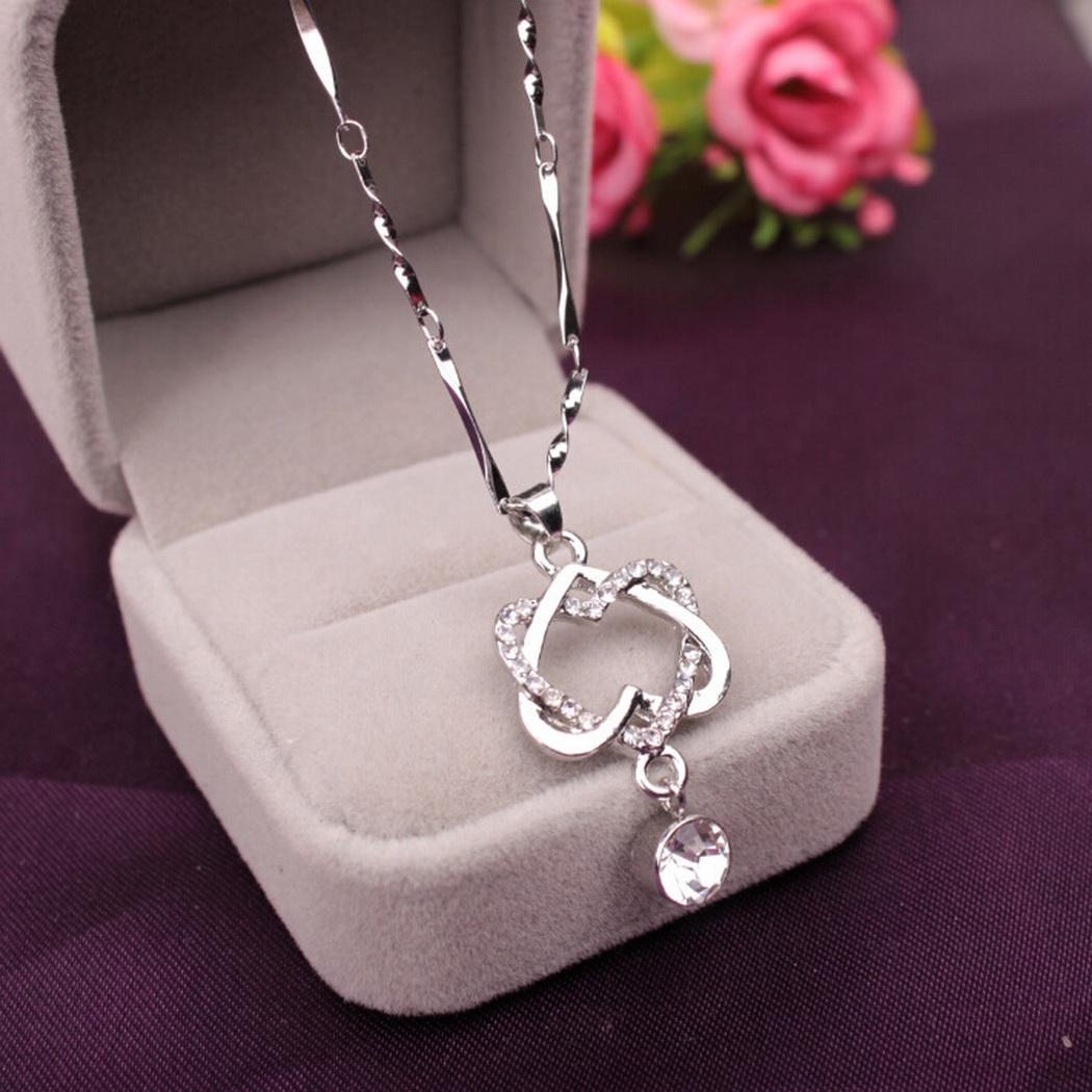 Resin Rhinestone  Alloy Pendant Necklace for Women