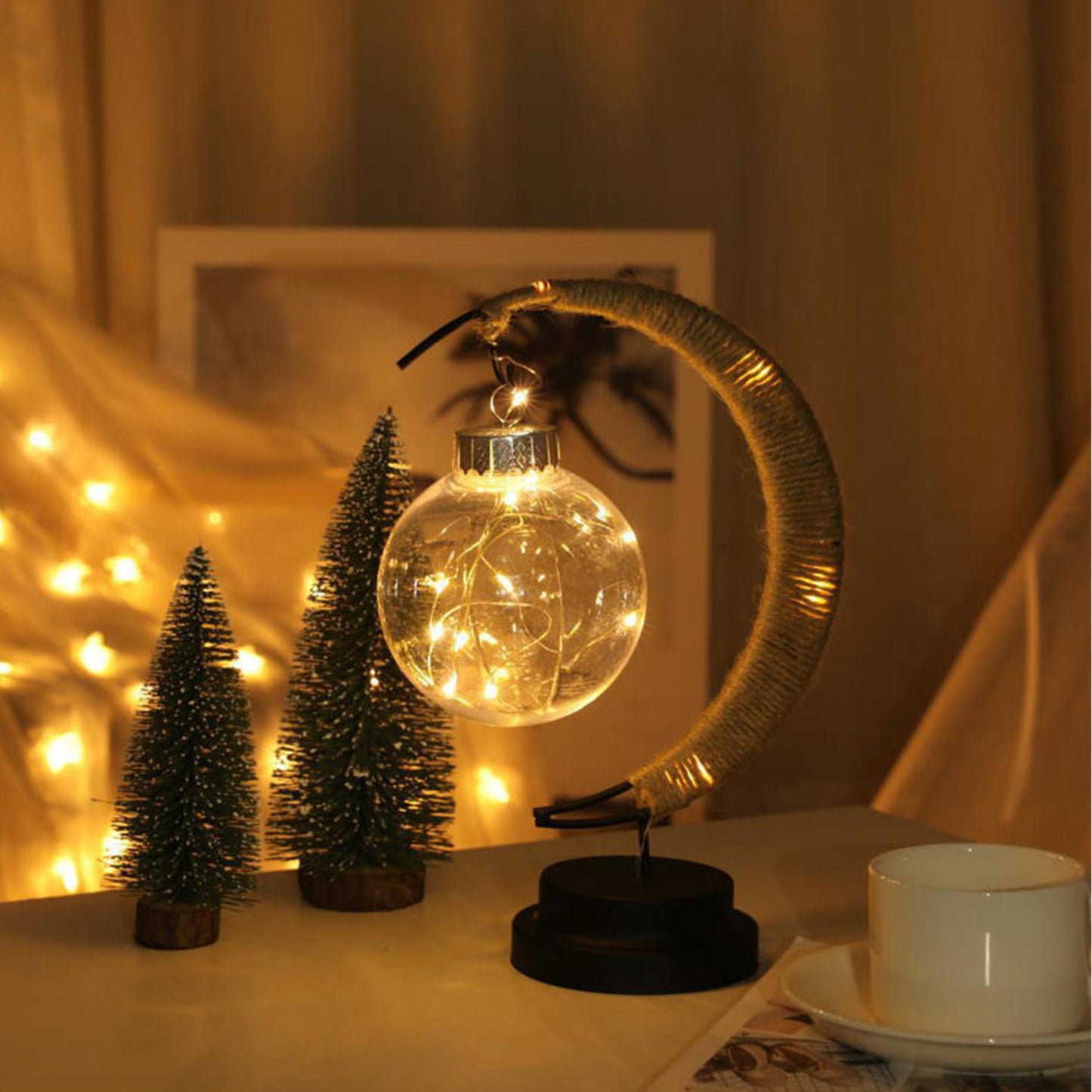 Enchanted Lunar Table Lamp Magical LED Galaxy Moon Night Light