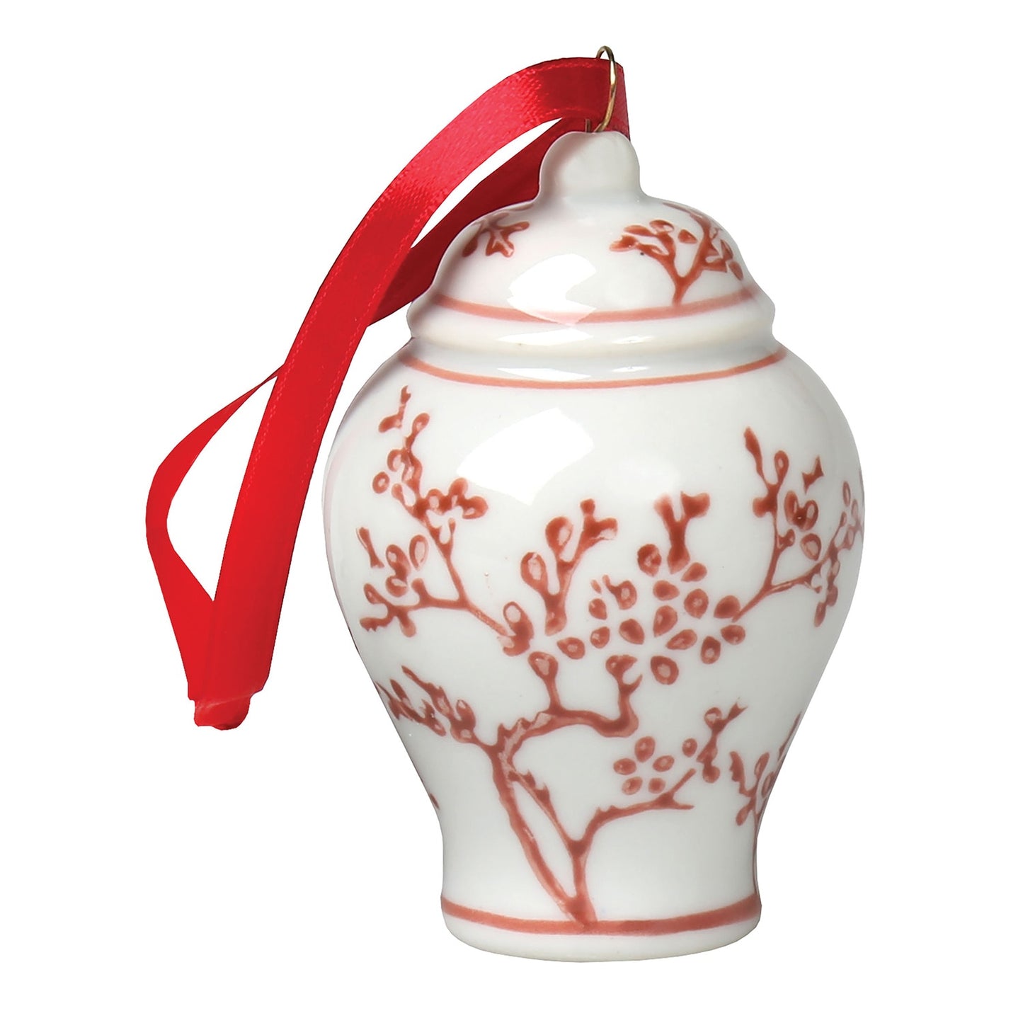 Mini Ginger Jar Ornaments - Set of 4 Porcelain Hanging Chinoiserie Vases