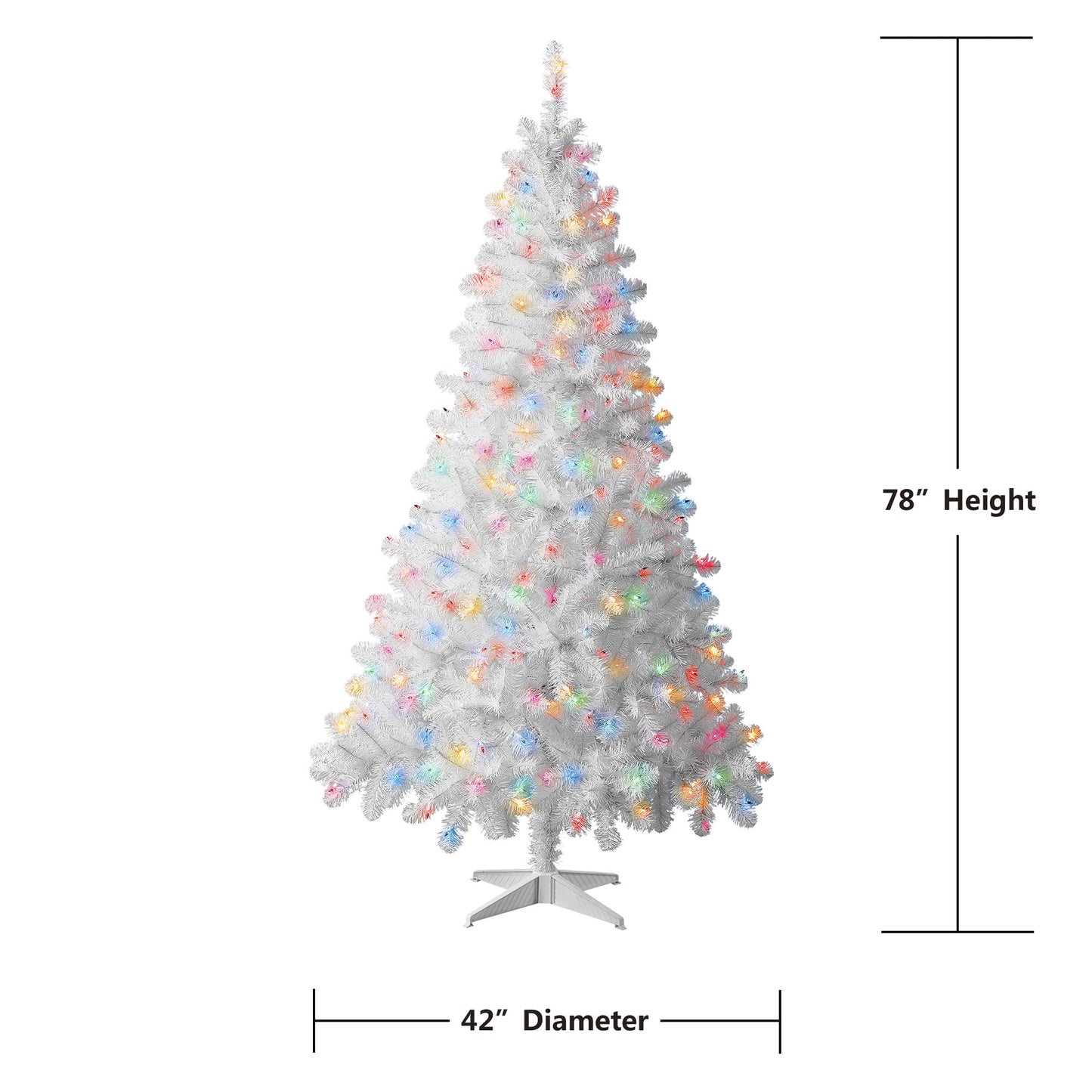 Christmas Time Prelit 300 Incandescent Lights, Madison Pine Artificial Christmas Tree, 6.5'