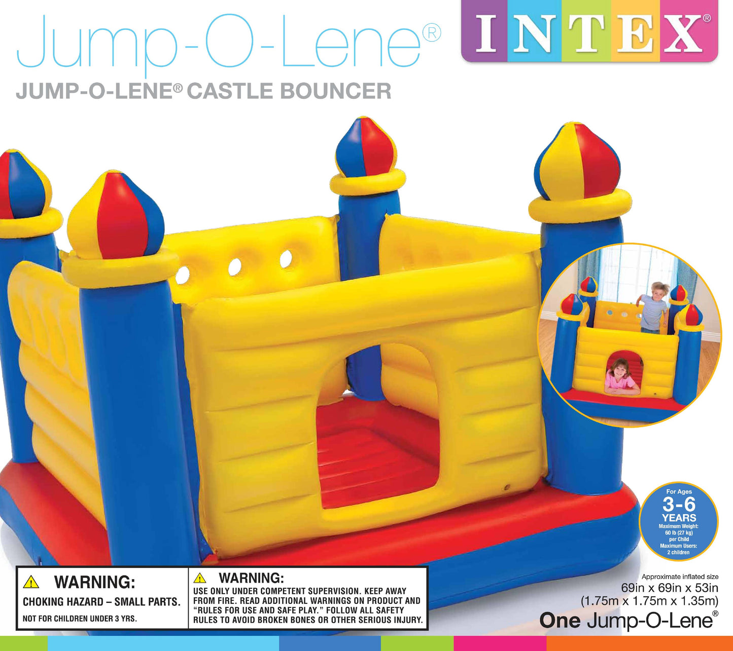 Inflatable Colorful Jump-O-Lene Kids Castle Bouncer