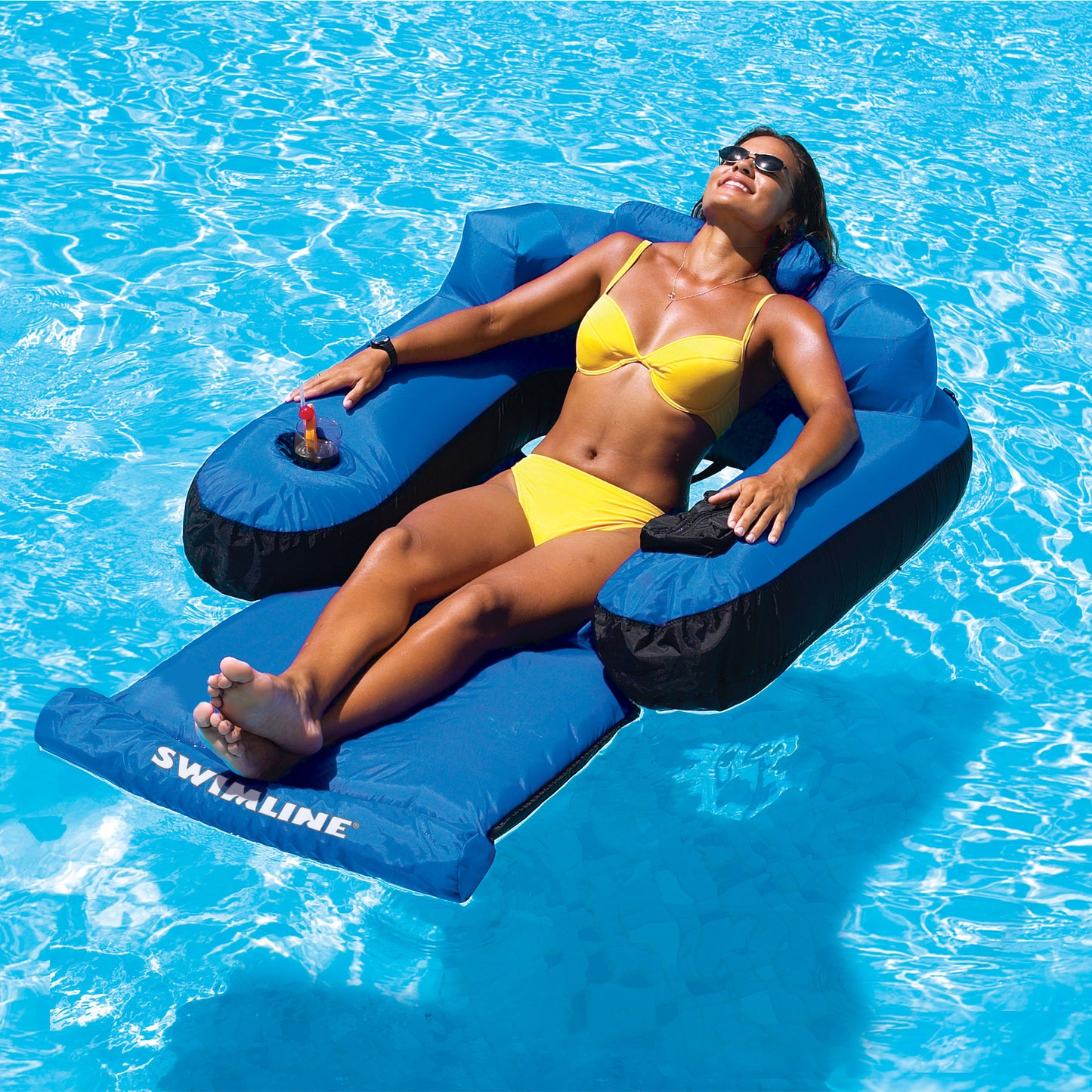 Swimming Pool Fabric Inflatable Ultimate Floating Lounger Chair