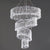 4 Tier Designer Crystal Pendant Lighting Diamond Chandelier Centerpiece - 18" Diameter x 24" Drop