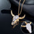 Vintage Hip Hop Bull Skull Necklace for Men