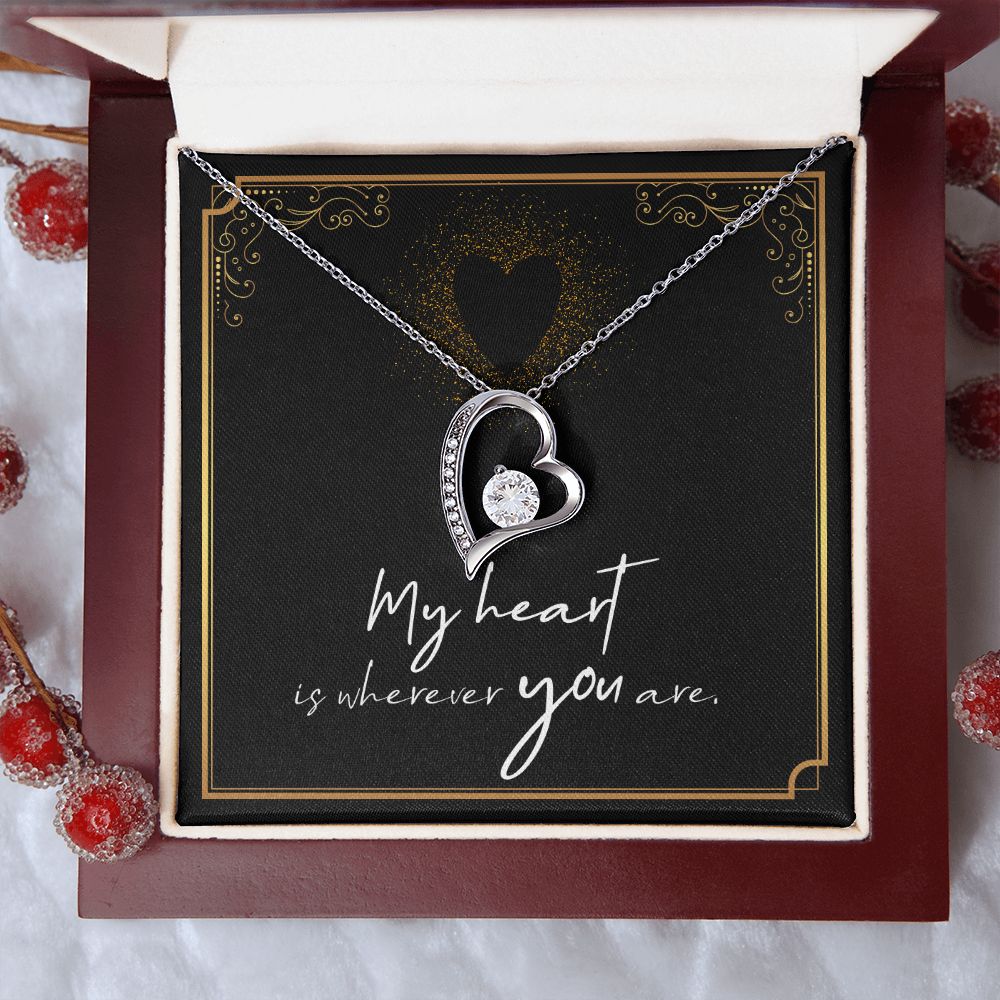 My Heart is where you are Dazzling Forever Love Necklace, perfect for Valentine's Day