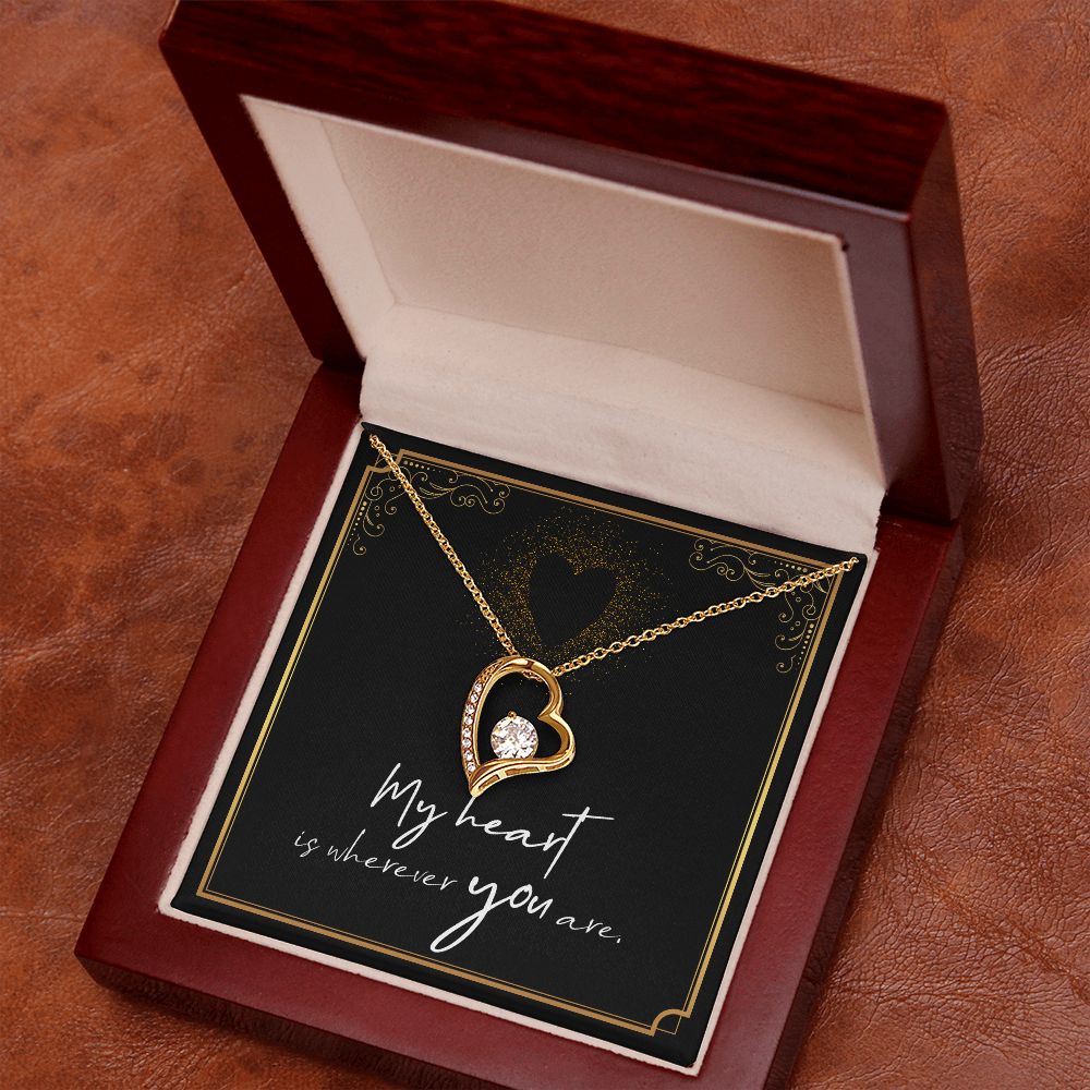 My Heart is where you are Dazzling Forever Love Necklace, perfect for Valentine's Day