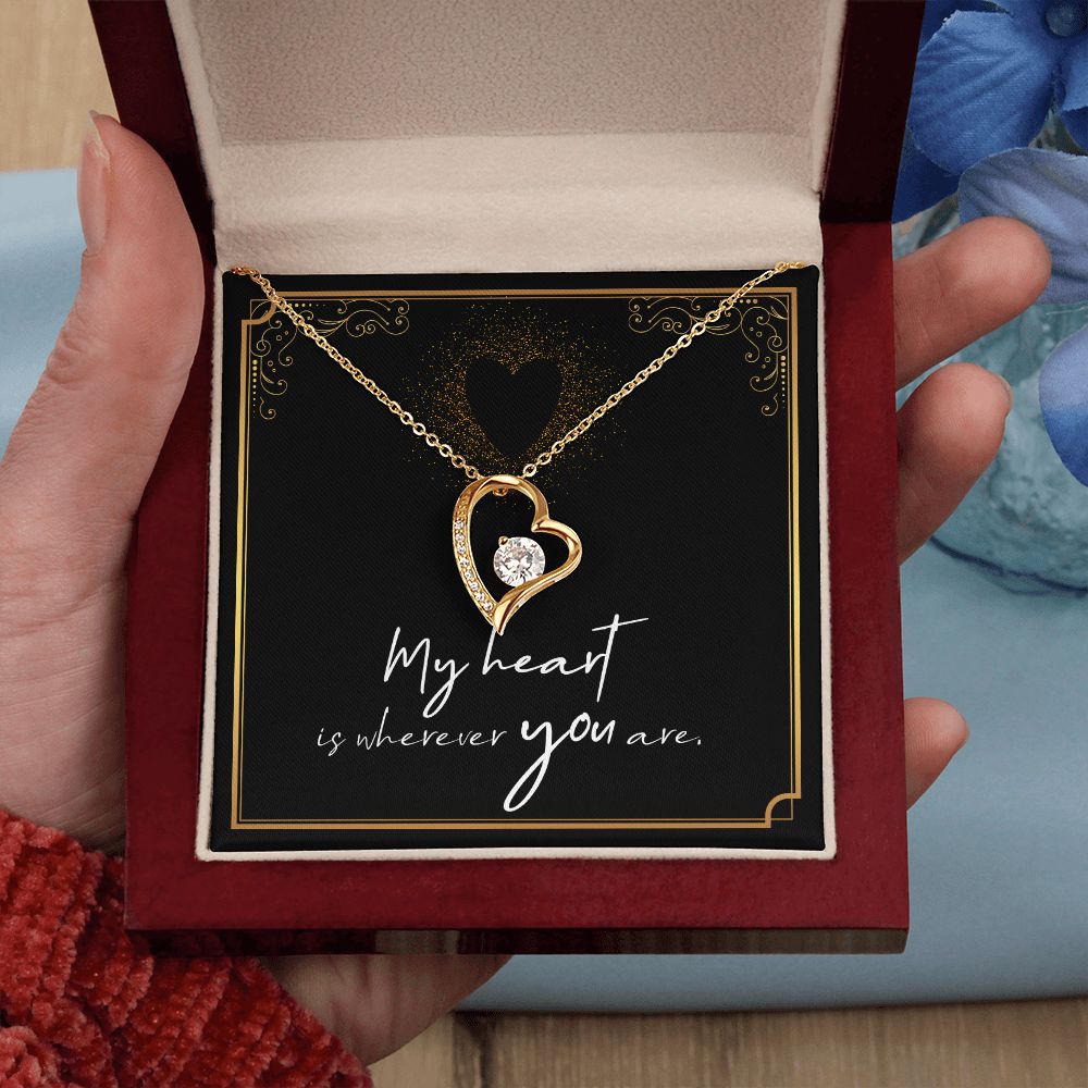 My Heart is where you are Dazzling Forever Love Necklace, perfect for Valentine's Day