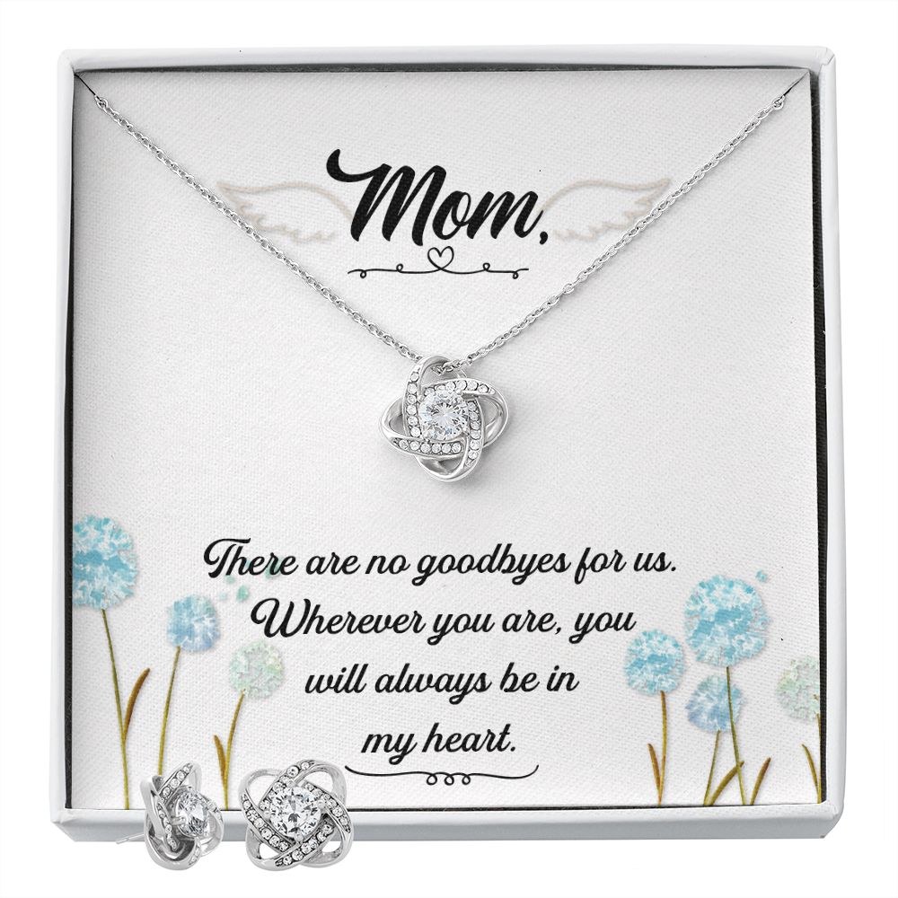 There are no goodbyes Love Knot Earring & Necklace Set