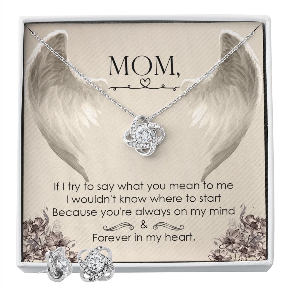 If I try to say Love Knot Earring & Necklace Set