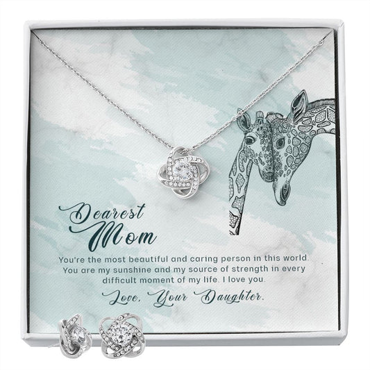 To my mom- you_re the most beautiful Love Knot Earring & Necklace Set